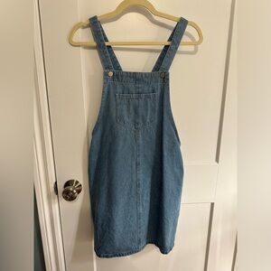 twik Blue Denim Overall Mini Dress
